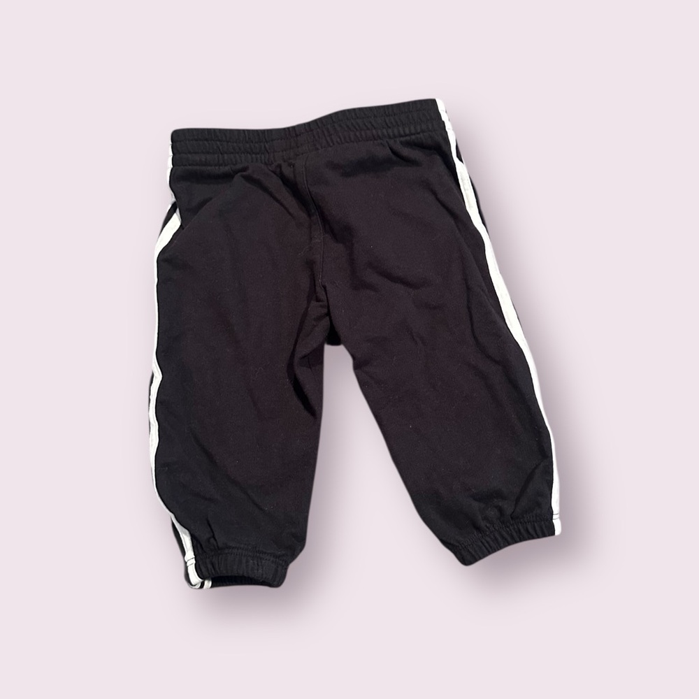 Adidas Baby Black And White Stripe Sweatpants Size 6 Months - Picture 6 of 6
